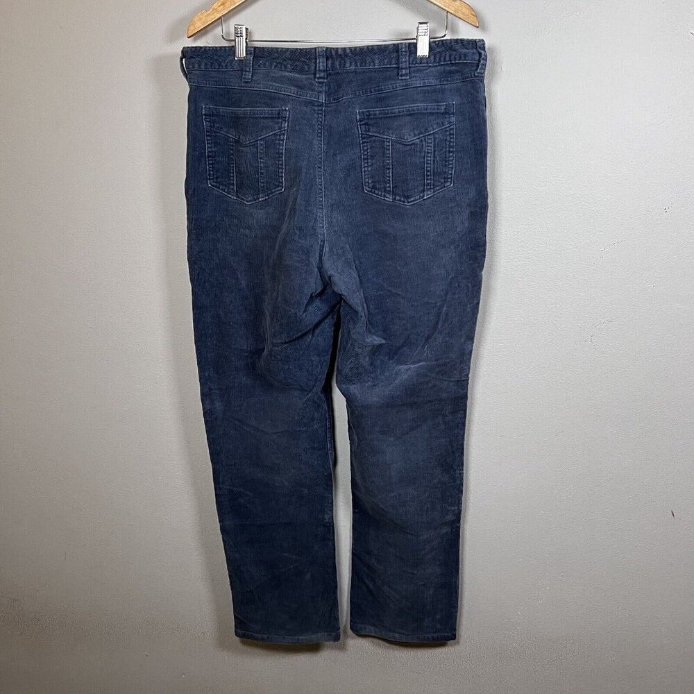 Cabela's Women's Blue Corduroy Straight Leg Stretch Pants Women’s Size 18 - Picture 3 of 9